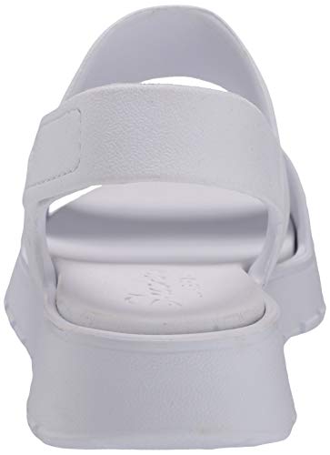 Skechers Footsteps-Breezy Feels, Sandalias de Talón Abierto Mujer, Multicolor (Wht Aqua Molded Eva), 38 EU