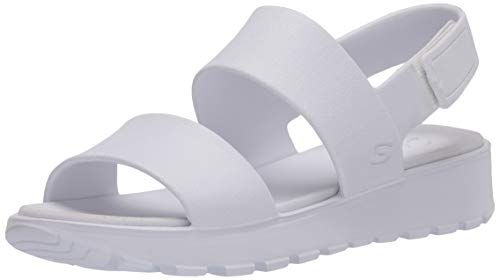 Skechers Footsteps-Breezy Feels, Sandalias de Talón Abierto Mujer, Multicolor (Wht Aqua Molded Eva), 38 EU