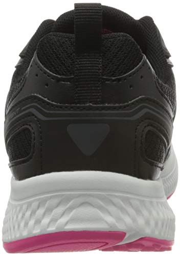 Skechers Go Run Consistent, Zapatillas Mujer, Negro (Black Leather/Synthetic/Pink Trim/Textile Bkpk), 37 EU