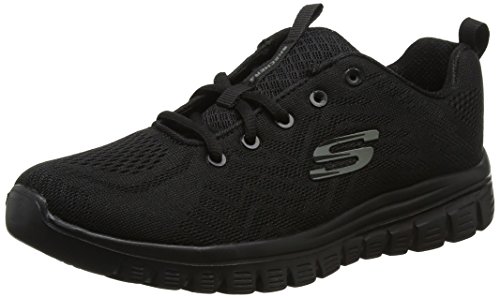 Skechers Graceful-Get Connected, Zapatillas Mujer, Negro (BBK Black Mesh/Trim), 39.5 EU