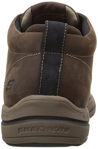 Skechers Harper-Melden, Zapatillas de Deporte Hombre, Negro (Choc Black Leather), 42 EU