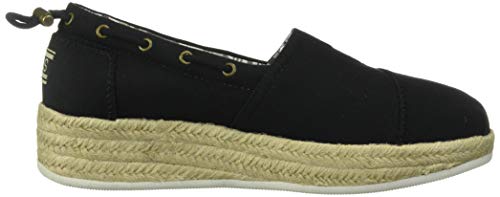 Skechers Highlights 2.0 Yacht Master, Zapatillas sin Cordones Mujer, Negro Negro Lona Negro, 38 EU
