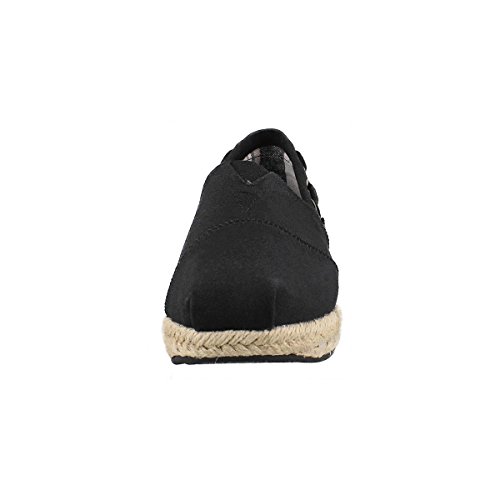 Skechers Highlights-Set Sail, Alpargata Mujer, Negro (BLK Black Canvas), 41 EU