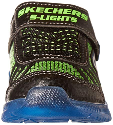 Skechers Illumi-Brights-Tuff Track, Zapatillas Niños, Multicolor (BBLM Black Synthetic/Lime & Royal Trim), 25 EU