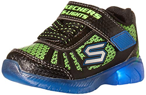 Skechers Illumi-Brights-Tuff Track, Zapatillas Niños, Multicolor (BBLM Black Synthetic/Lime & Royal Trim), 25 EU