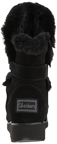 Skechers Keepsakes Wedge Cozy Peak, Bota a la Altura de la Pantorrilla Mujer, Black, 37 EU