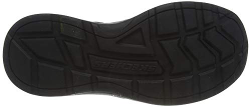Skechers Melbo-Journeyman 2, Sandalias de Gladiador Hombre, Negro (BBK Black Leather/Mesh/Trim), 42 EU