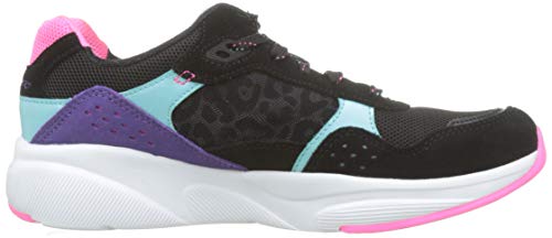 Skechers Meridian-No Worries, Zapatillas Mujer, Negro (BKMT Navy Leather/Mesh/Multi Trim), 38 EU
