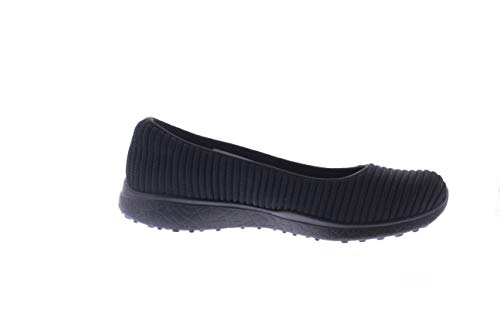 Skechers Microburst-In-Line, Zapatos de tacón con Punta Cerrada, Negro (BBK Black Knit Mesh/Trim), 36 EU