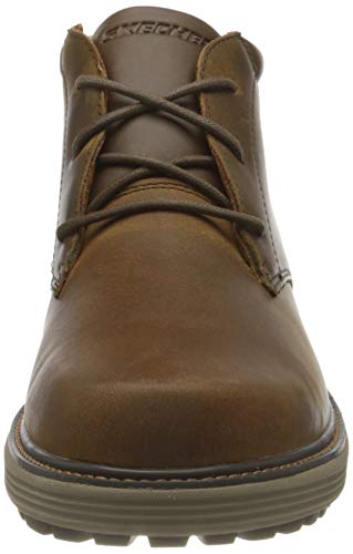 Skechers Mid Top Lace Up Boot, Botas Cortas al Tobillo Hombre, marrón Oscuro, 42.5 EU