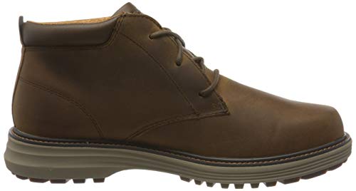 Skechers Mid Top Lace Up Boot, Botas Cortas al Tobillo Hombre, marrón Oscuro, 42.5 EU