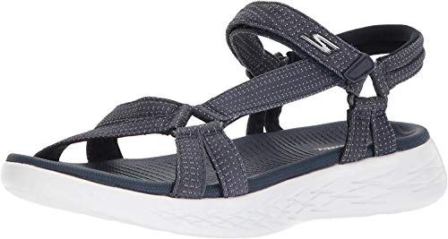 Skechers On The Go 600 15316-nvy, Sandalias Deportivas Mujer, Azul (Navy 15316/Nvy), 40 EU