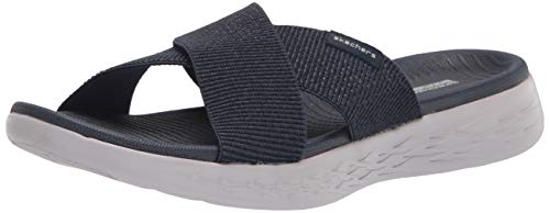 Skechers ON-The-GO 600 Glistening, Sandalia Mujer, Navy, 37 EU