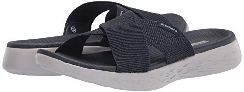 Skechers ON-The-GO 600 Glistening, Sandalia Mujer, Navy, 37 EU