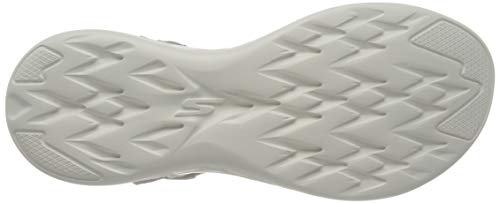 Skechers On-The-go 600, Sandalias de Punta Descubierta Mujer, Multicolor (Nat/Multi Textile Ntmt), 37 EU