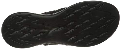 Skechers On-The-go 600, Sandalias de Talón Abierto Mujer, Negro (Black Textile BBK), 38 EU