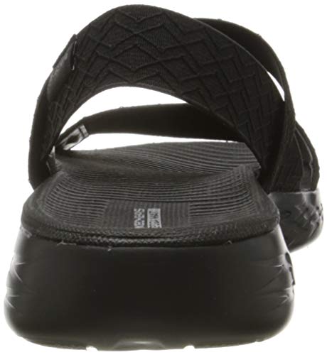 Skechers On-The-go 600, Sandalias de Talón Abierto Mujer, Negro (Black Textile BBK), 41 EU