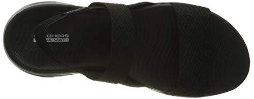Skechers On-The-go 600, Sandalias de Talón Abierto Mujer, Negro (Black Textile BBK), 41 EU