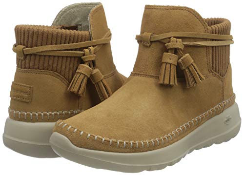 Skechers ON-The-GO Joy, Botas Cortas al Tobillo Mujer, Ante castaño, 37 EU