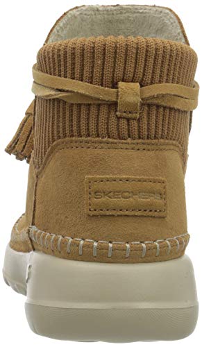 Skechers ON-The-GO Joy, Botas Cortas al Tobillo Mujer, Ante castaño, 39.5 EU