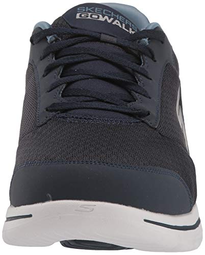 Skechers Performance Go Walk 5-Qualify, Zapatillas Hombre, Multicolor (NVY Black Textile/Synthetic/Black Trim), 42 EU