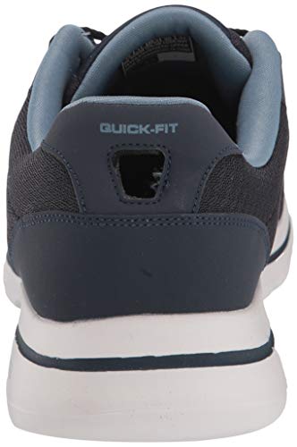 Skechers Performance Go Walk 5-Qualify, Zapatillas Hombre, Multicolor (NVY Black Textile/Synthetic/Black Trim), 42 EU