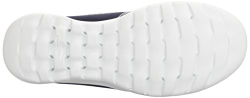 Skechers Performance Go Walk Lite-Coral, Náuticos Mujer, Multicolor (NVY Natural Textile/White Trim), 38 EU