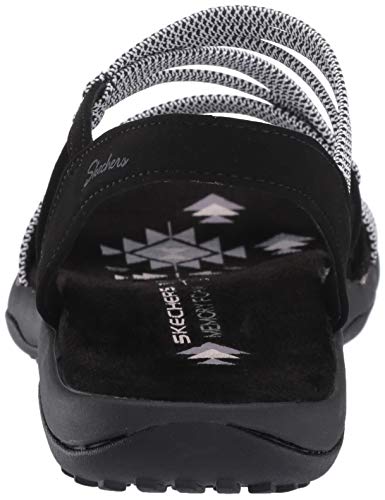Skechers Reggae - Sandalia fina para mujer, Blanco (Negro/Blanco), 39 EU