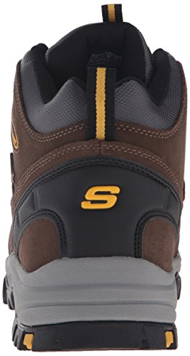 Skechers Relment-Pelmo, Botas de Senderismo Hombre, Marrón (KHK Black Suede), 44 EU