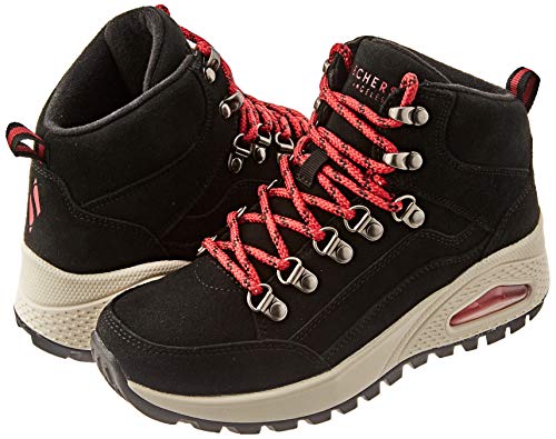 Skechers Rugged One, Botas cortas al tobillo Mujer, Negro (BLK Black Suede/Microsuede), 35.5 EU