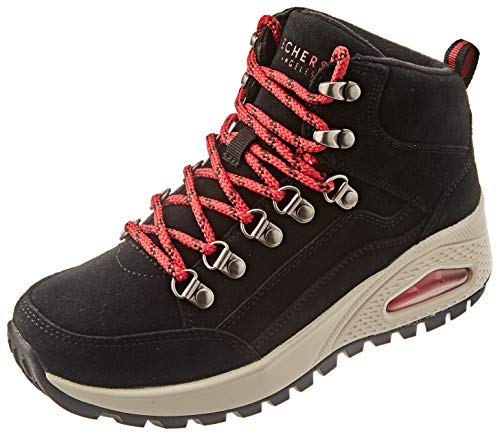 Skechers Rugged One, Botas cortas al tobillo Mujer, Negro (BLK Black Suede/Microsuede), 35.5 EU
