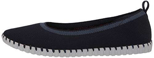 Skechers Sepulveda Slim, Bailarinas con Punta Cerrada Mujer, Azul (Navy & Blue Stretch Knit/Vapor Trim Nvy), 39 EU