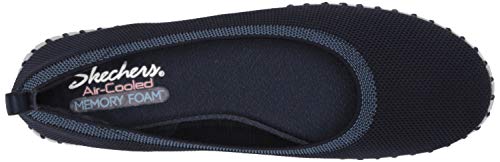 Skechers Sepulveda Slim, Bailarinas con Punta Cerrada Mujer, Azul (Navy & Blue Stretch Knit/Vapor Trim Nvy), 39 EU