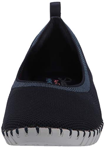 Skechers Sepulveda Slim, Bailarinas con Punta Cerrada Mujer, Azul (Navy & Blue Stretch Knit/Vapor Trim Nvy), 39 EU