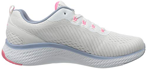 Skechers Solar Fuse Cosmic View, Zapatillas Mujer, Blanco Blanco Malla Azul Rosa Ribete Wblp, 40 EU