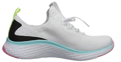Skechers Solar Fuse, Zapatillas Deportivas Mujer, Multicolor (WMLT Black Knit Mesh/Multi Trim), 37 EU