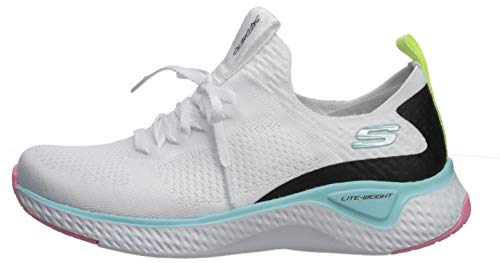 Skechers Solar Fuse, Zapatillas Deportivas Mujer, Multicolor (WMLT Black Knit Mesh/Multi Trim), 37 EU
