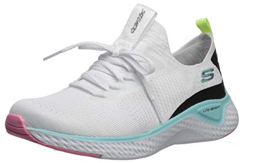 Skechers Solar Fuse, Zapatillas Deportivas Mujer, Multicolor (WMLT Black Knit Mesh/Multi Trim), 39 EU