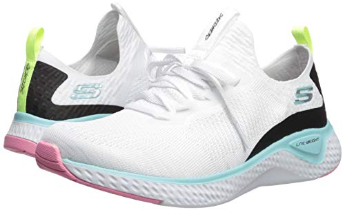 Skechers Solar Fuse, Zapatillas Deportivas Mujer, Multicolor (WMLT Black Knit Mesh/Multi Trim), 39 EU