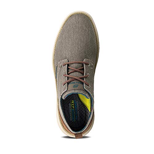 Skechers Status 2.0-Pexton, Zapatos de Cordones Derby Hombre, Multicolor (TPE Black Canvas), 42 EU