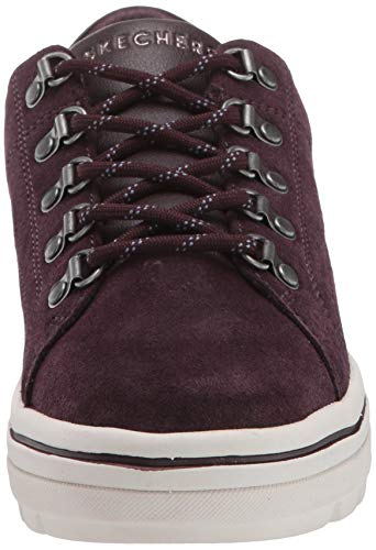 Skechers Street Cleats 2-Fashion Trail, Zapatillas Mujer, Multicolor (Plum Black Suede/Duraleather Trim #S), 36.5 EU