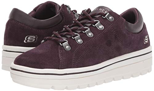 Skechers Street Cleats 2-Fashion Trail, Zapatillas Mujer, Multicolor (Plum Black Suede/Duraleather Trim #S), 36.5 EU