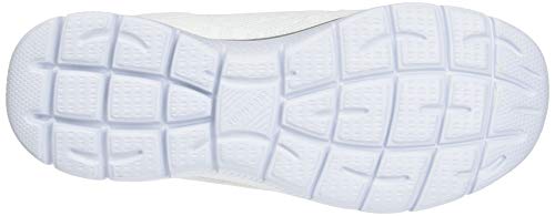 Skechers Summits Leopard Spot, Zapatillas Mujer, White Mesh/Silver Trim, 38 EU