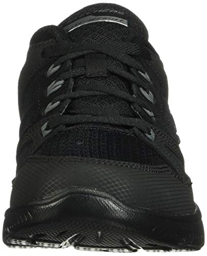Skechers Summits-New World, Zapatillas, Negro (BBK Black Leather/Mesh/Black Trim), 36 EU
