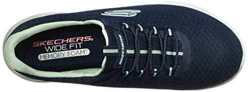 Skechers Summits, Zapatillas Deportivas Mujer, Azul Navy Aqua, 37 EU