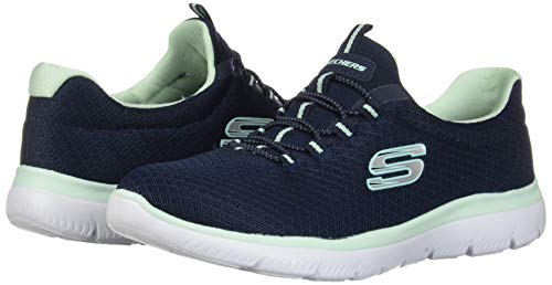 Skechers Summits, Zapatillas Deportivas Mujer, Azul Navy Aqua, 37 EU