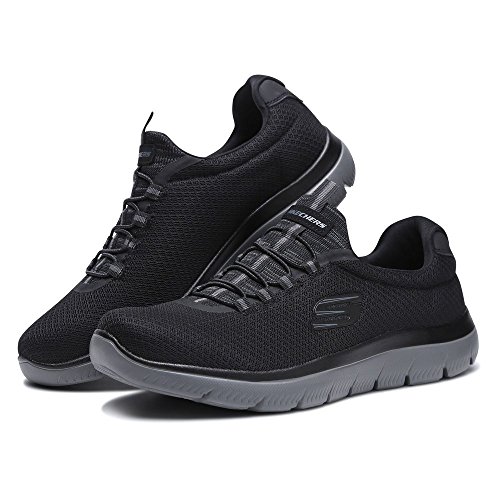 Skechers Summits, Zapatillas Hombre, Negro (BKCC Black Mesh/Trim), 43 EU