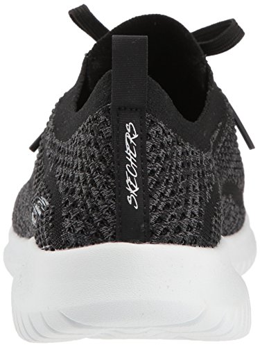 Skechers Ultra Flex, Zapatillas, Negro (BKGY Black Knit Mesh/Trim), 36 EU
