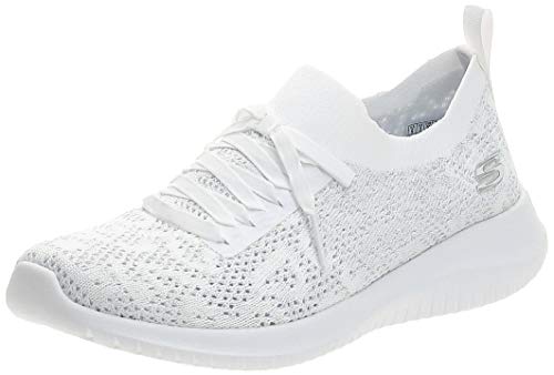 Skechers - Ultra Flex, Zapatillas para mujer, color coral, color Blanco, talla 40 EU
