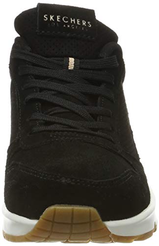 Skechers Uno- Two For The Show, Zapatillas Mujer, Negro (BLK Black Suede #S), 40 EU